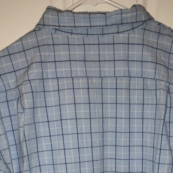 IZOD Men's XL Blue Plaid Button Down Shirt - Picture 6 of 7